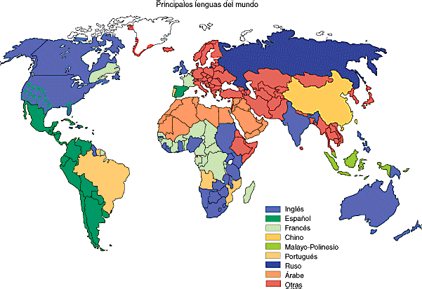 Distribución de las lenguas en el mundo